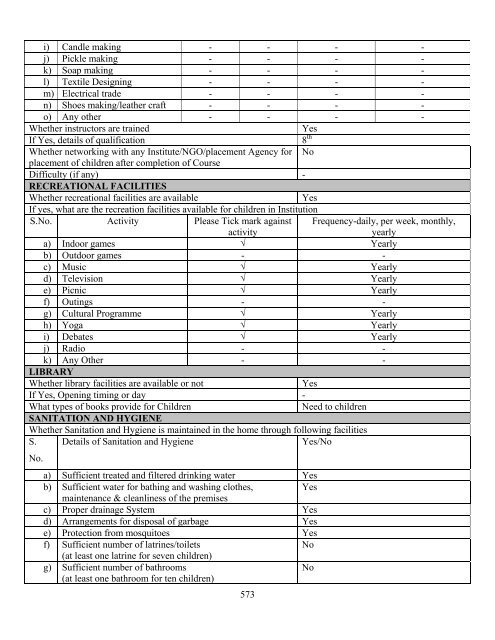 Part B State wise Profile of Child Care Institutions - Nipccd