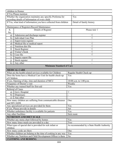 Part B State wise Profile of Child Care Institutions - Nipccd