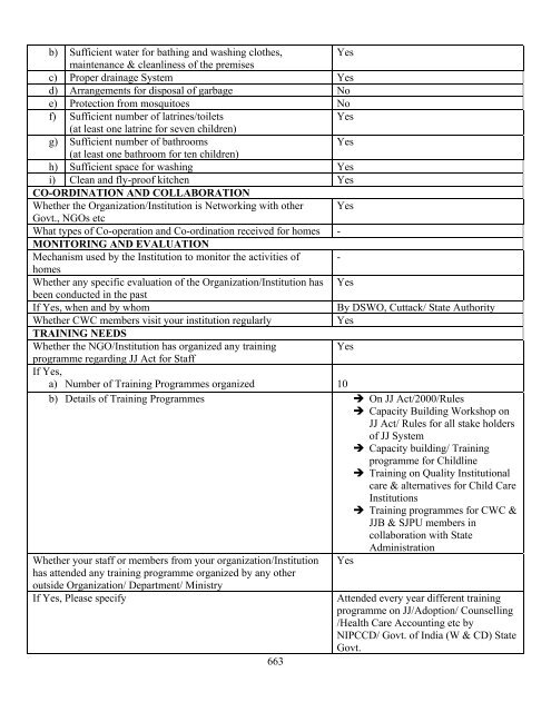 Part B State wise Profile of Child Care Institutions - Nipccd