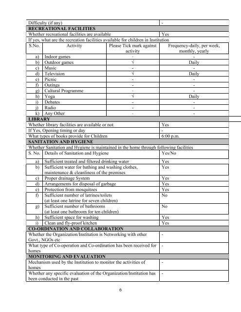 Part B State wise Profile of Child Care Institutions - Nipccd