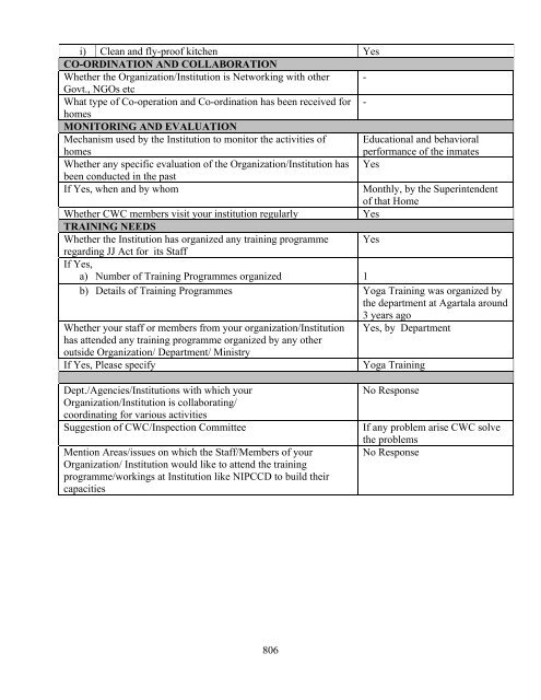 Part B State wise Profile of Child Care Institutions - Nipccd