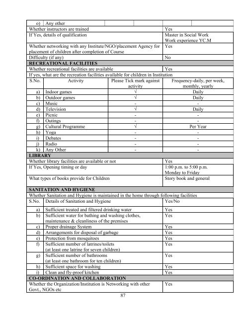 Part B State wise Profile of Child Care Institutions - Nipccd