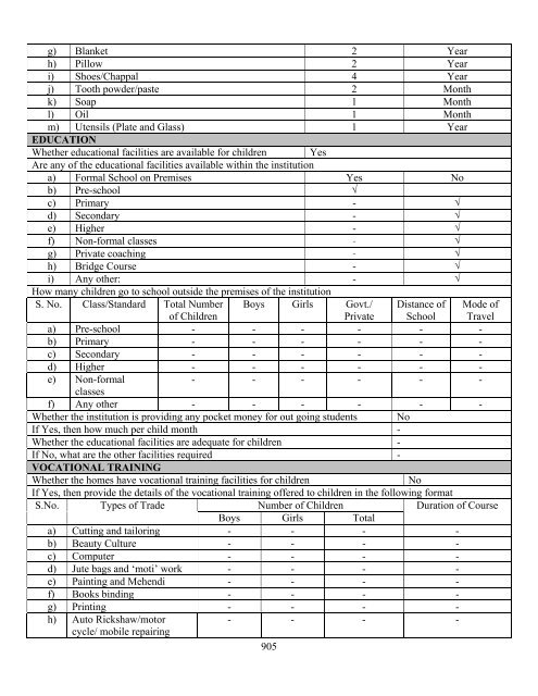 Part B State wise Profile of Child Care Institutions - Nipccd