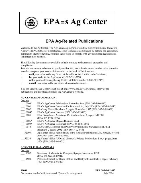 EPA's Ag Center
