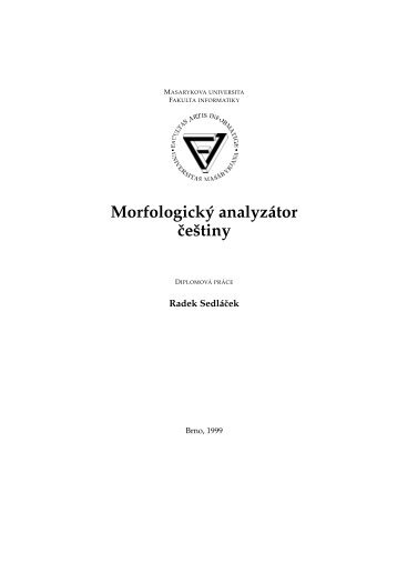 Morfologický analyzátor ˇceštiny