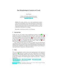 Fast Morphological Analysis of Czech