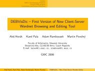 DEBVisDic -- First Version of New Client-Server Wordnet Browsing ...