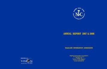 Annual Report 2007-'08 - Nagaland State Information Commission