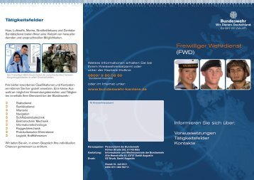 Flyer Freiwilliger Wehrdienst - bundeswehr-karriere