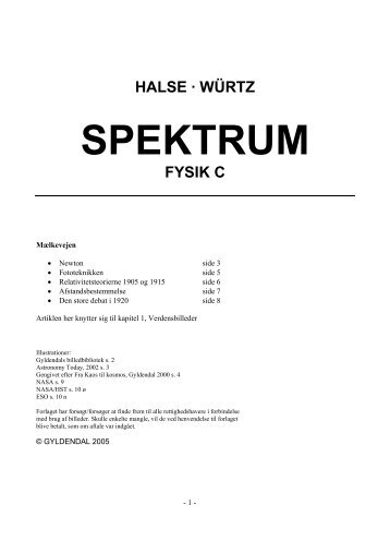 SPEKTRUM - Fysik-c