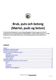 Bruk, puts och betong (Mørtel, puds og beton) - Danske Torpare