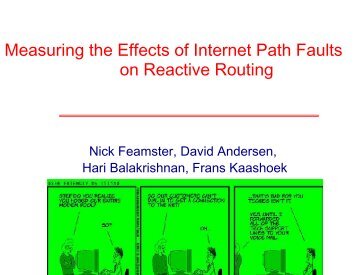 Reactive Routing - Networks and Mobile Systems - MIT
