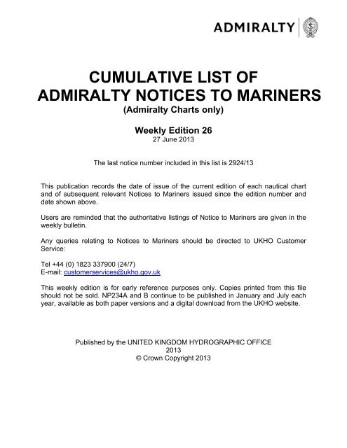 Admiralty Chart 5308