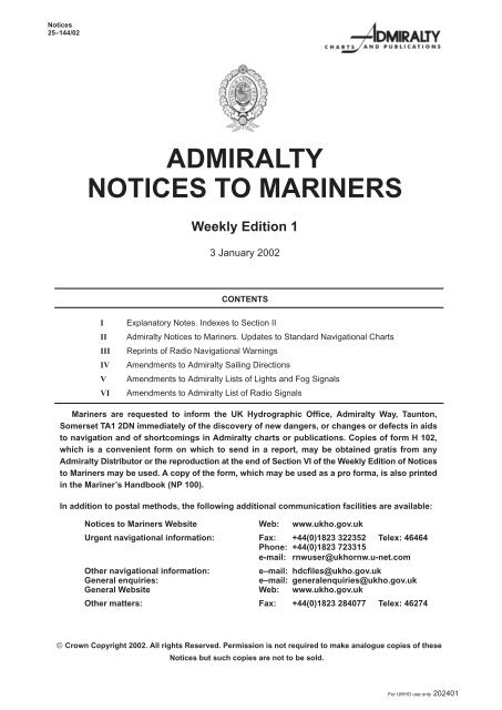 Local Notice To Mariners Chart Corrections