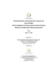Elsa Reclamation and Development Company Ltd. Keno Hill Mine ...