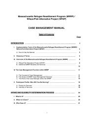 refugee case management manual, Mass - NNAAC