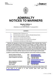 Admiralty Notices to Mariners - United Kingdom Hydrographic Office