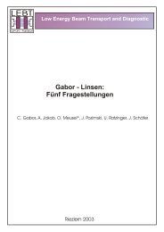 Gabor - Linsen: Fünf Fragestellungen