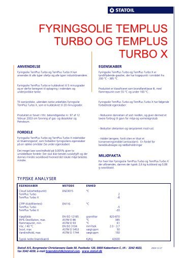 FYRINGSOLIE TEMPLUS TURBO OG TEMPLUS ... - Danish Agro