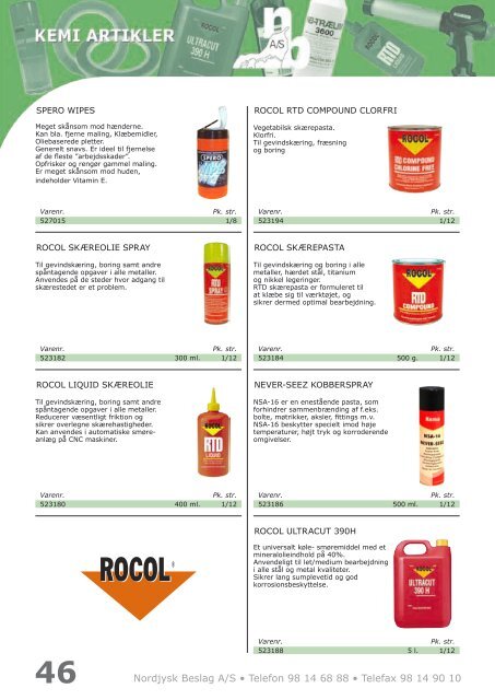 Kemi produkter - Nordjysk Beslag A/S