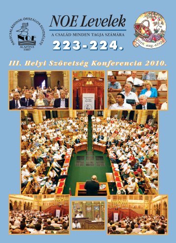 223-224. számú NOE Levelek - Nagycsaládosok Országos Egyesülete