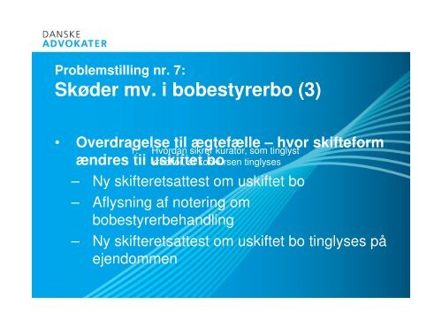 PROBLEMSTILLINGER (1) - Danske Advokater