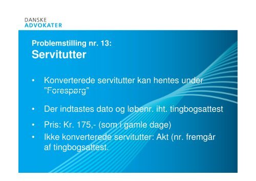 PROBLEMSTILLINGER (1) - Danske Advokater