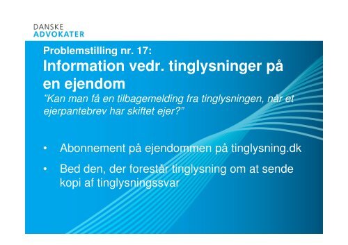 PROBLEMSTILLINGER (1) - Danske Advokater