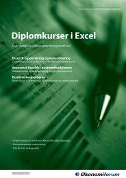 Diplomkurser i Excel - Økonomiforum