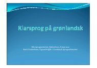 Klarsprog på grønlandsk til hjemmesiden - Nordisk Sprogkoordination