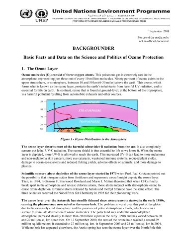 Backgrounder - Ozone Secretariat - UNEP