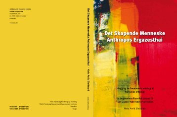 Det Skapende Menneske Anthropos Ergazesthai - OpenArchive@CBS