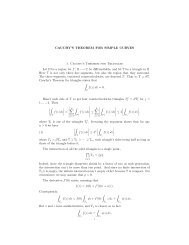 CAUCHY'S THEOREM FOR SIMPLE CURVES 1. Cauchy's ...