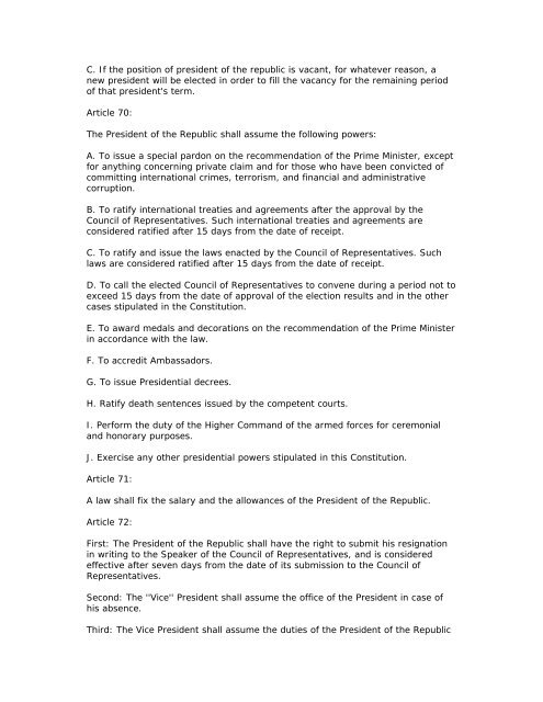 Final Draft Iraqi Constitution - Unesco
