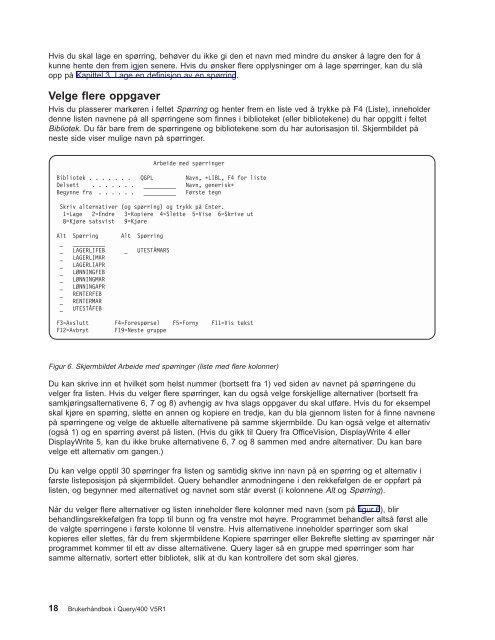 Om Brukerhåndbok i Query/400 - IBM