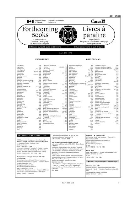 View Sn2 11 02 05 Pdf Publications Du Gouvernement Du Canada