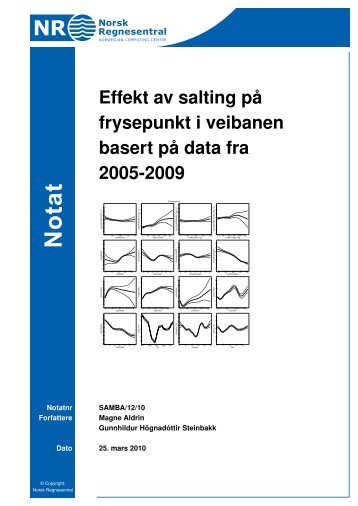 Effekt av salting på frysepunkt i veibanen basert på data fra 2005-2009