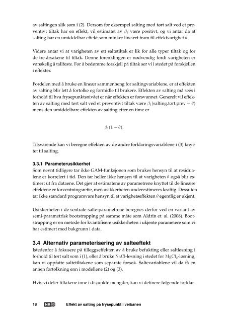 Effekt av salting på frysepunkt i veibanen basert på data fra 2005-2009