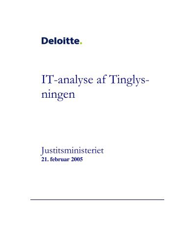 IT analyse af tinglysningen