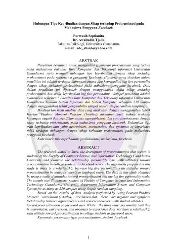 ABSTRAK ABSTRACT - Repository - Universitas Gunadarma