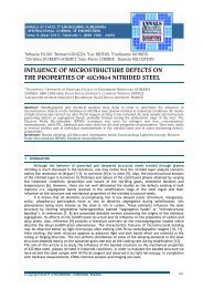 INFLUENCE OF MICROSTRUCTURE DEFECTS ON THE ...