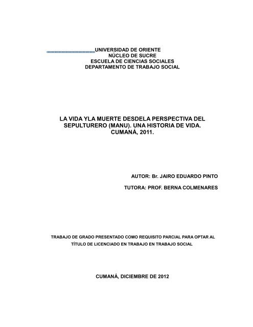 la vida yla muerte desdela perspectiva del sepulturero