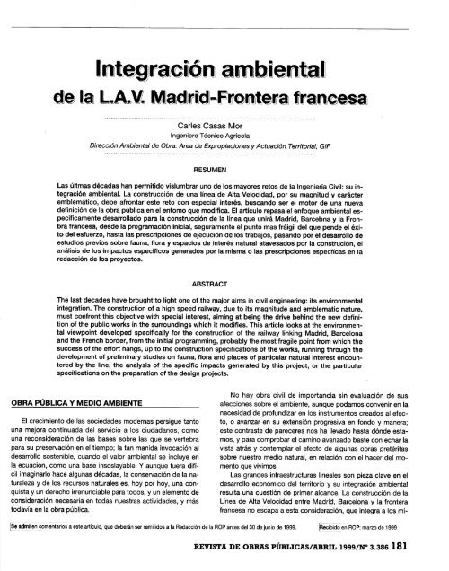 Artículo a texto completo en formato PDF - Revista de Obras Públicas