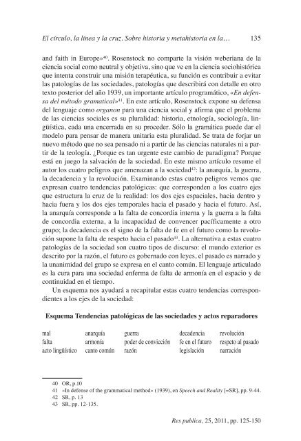 El círculo, la línea y la cruz. Sobre historia y metahistoria en la teoría ...