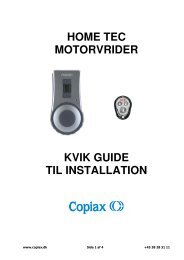 home tec motorvrider kvik guide til installation - Mamut ServiceSuite ...