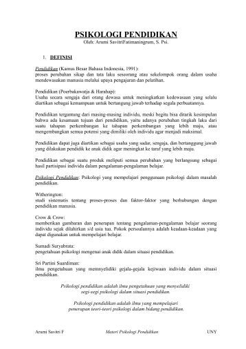 KONSEP DASAR PSIKOLOGI - Staff UNY KONSEP DASAR PSIKOLOGI - Staff UNY