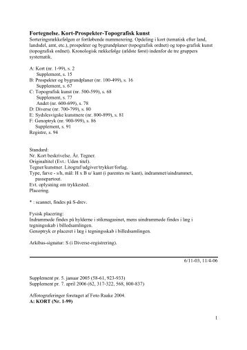 M:\lars henningsen\ARKIVFORTEGNELSER\Fortegnelse.Kort og ...