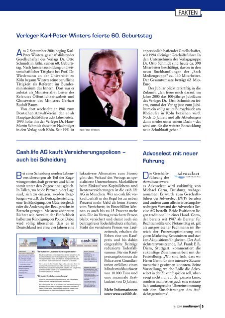 Anwaltsreport 5/04 - Anwalt-Suchservice