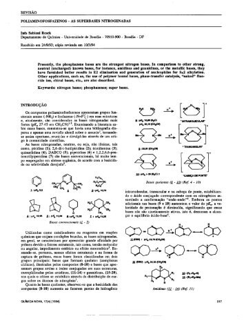revisão poliaminofosfazenos - as superbases ... - Quimica Nova