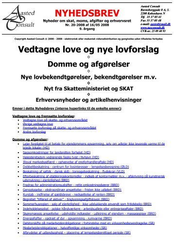 NYHEDSBREV - Aasted Consult